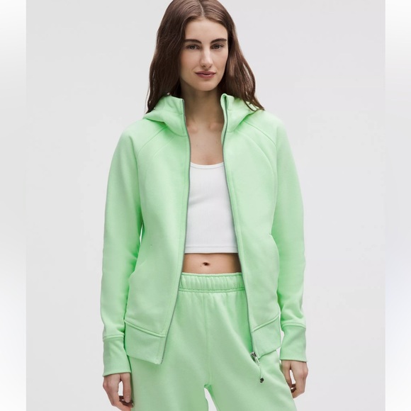 Lululemon Scuba Full-Zip Hoodie in Citra Lime, Size 6 - Picture 1 of 7